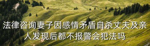 法律咨詢妻子因感情矛盾自殺丈夫及親人發現后都不報警會犯法嗎