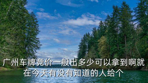 六月份廣州車牌競拍價，廣州市車牌多少錢