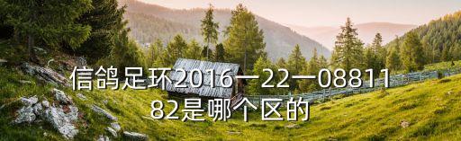 信鴿足環2016一22一0881182是哪個區的