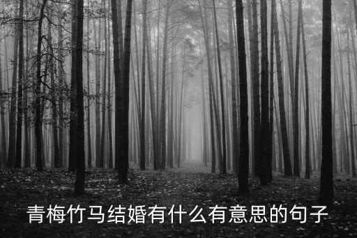 青梅竹馬結婚有什么有意思的句子