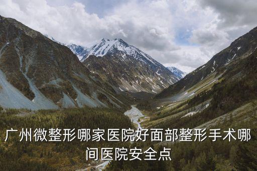廣州微整形哪家醫院好面部整形手術哪間醫院安全點