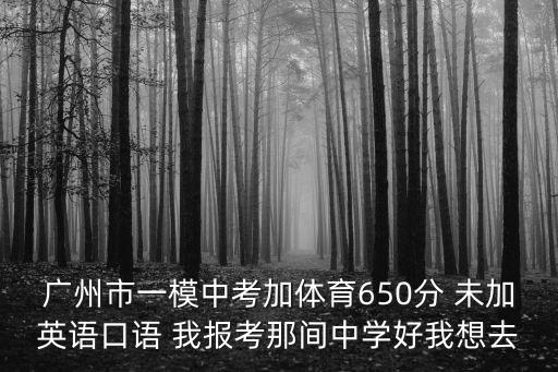 2020廣州市海珠區一模，廣州市一模中考加體育650分 未加英語口語 我報考那間中學好我想去