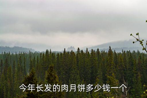 今年長發的肉月餅多少錢一個