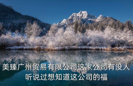 廣州臻和貿易有限公司，廣州品臻貿易有限公司批發的商品信得過嗎