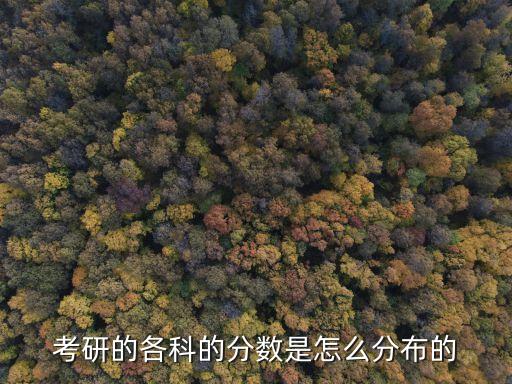 考研的各科的分數是怎么分布的