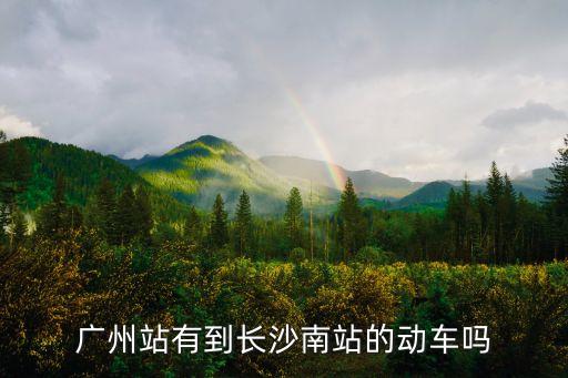 廣州站有到長沙南站的動車嗎