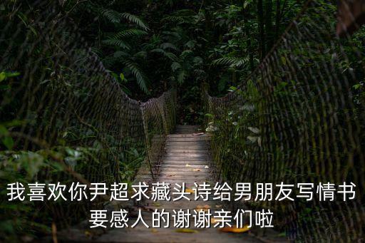 我喜歡你尹超求藏頭詩給男朋友寫情書要感人的謝謝親們啦