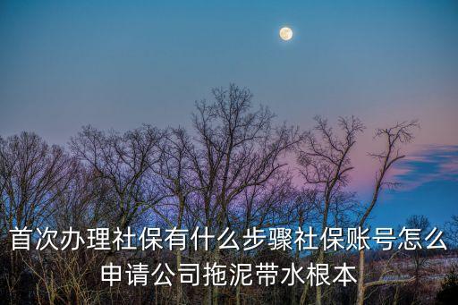 首次辦理社保有什么步驟社保賬號怎么申請公司拖泥帶水根本