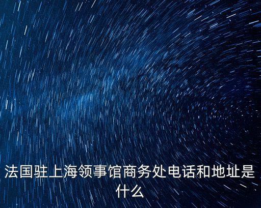 法國(guó)駐上海領(lǐng)事館商務(wù)處電話和地址是什么