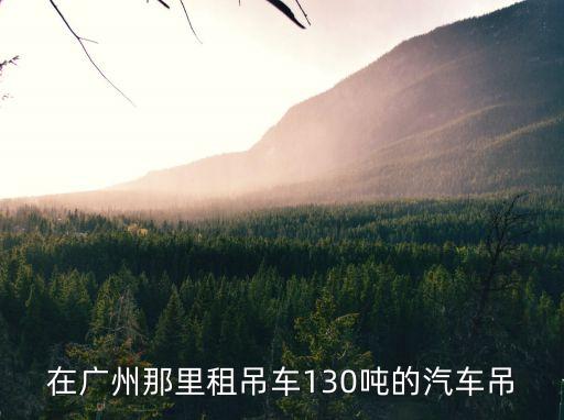 在廣州那里租吊車130噸的汽車吊