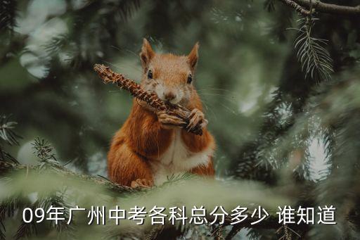 09年廣州中考各科總分多少 誰知道