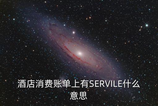 酒店消費(fèi)賬單上有SERVILE什么意思