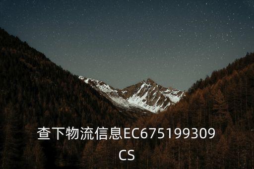 查下物流信息EC675199309CS