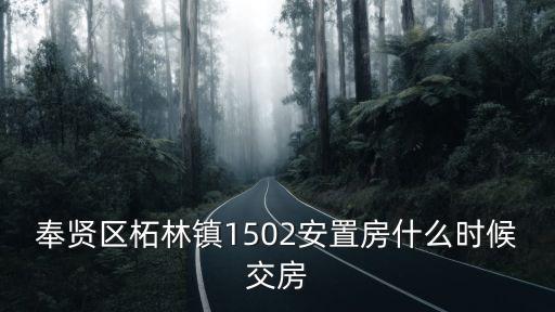 奉賢區柘林鎮1502安置房什么時候交房
