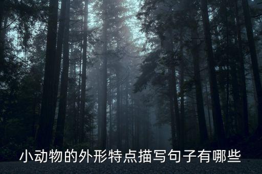 寫一種動物的外形，寫一種小動物的外形23字