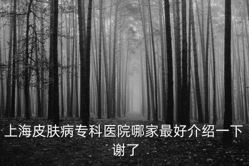 上海皮膚病?？漆t院哪家最好介紹一下 謝了