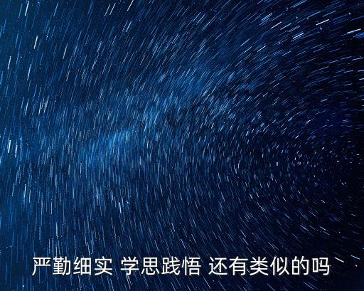 嚴勤細實 學思踐悟 還有類似的嗎