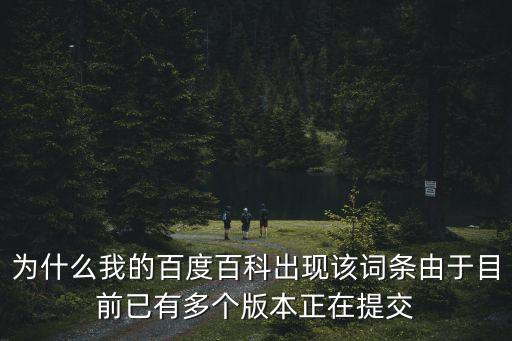 詞條代編輯來選 廣州拾星，提交已經創建好的百科顯示該詞條由于目前已有多個版本正在提
