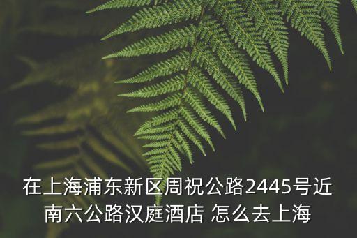 在上海浦東新區(qū)周祝公路2445號近南六公路漢庭酒店 怎么去上海