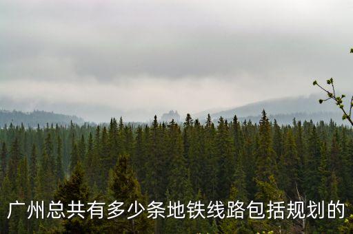 廣州總共有多少條地鐵線路包括規劃的