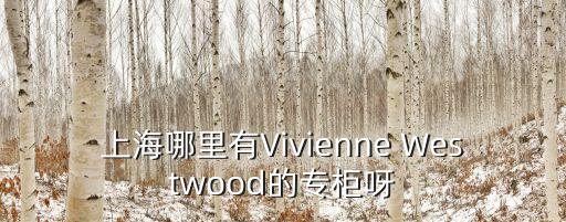 上海哪里有Vivienne Westwood的專柜呀