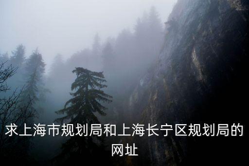 求上海市規劃局和上海長寧區規劃局的網址