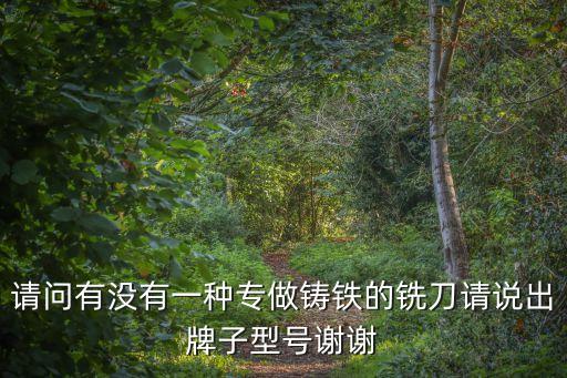 請問有沒有一種專做鑄鐵的銑刀請說出牌子型號謝謝