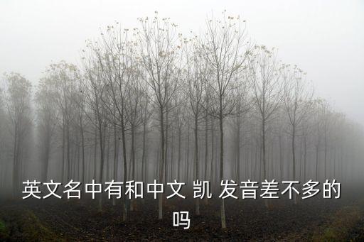 英文名中有和中文 凱 發音差不多的嗎