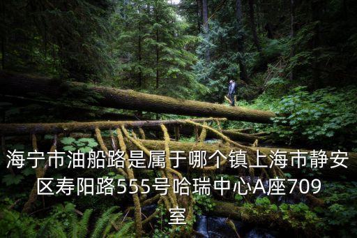 海寧市油船路是屬于哪個(gè)鎮(zhèn)上海市靜安區(qū)壽陽路555號哈瑞中心A座709室