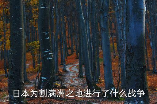日本為割滿洲之地進行了什么戰爭