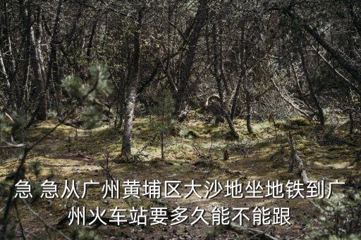大沙地到廣州北站，急 急從廣州黃埔區大沙地坐地鐵到廣州火車站要多久能不能跟