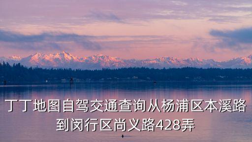 丁丁地圖自駕交通查詢從楊浦區(qū)本溪路到閔行區(qū)尚義路428弄