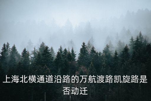 上海北橫通道沿路的萬航渡路凱旋路是否動遷