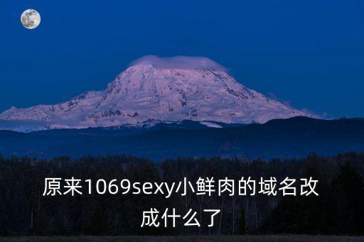 原來1069sexy小鮮肉的域名改成什么了