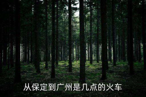 從保定到廣州是幾點的火車