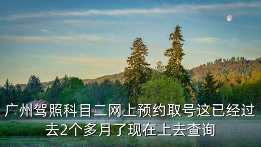 廣州交警抖音直播科二什么了，廣州駕照科目二網上預約取號這已經過去2個多月了現在上去查詢