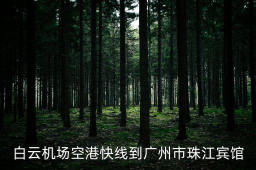 白云機場空港快線到廣州市珠江賓館