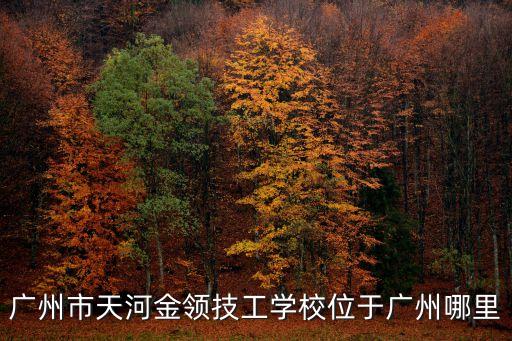 廣州市天河金領技工學校位于廣州哪里