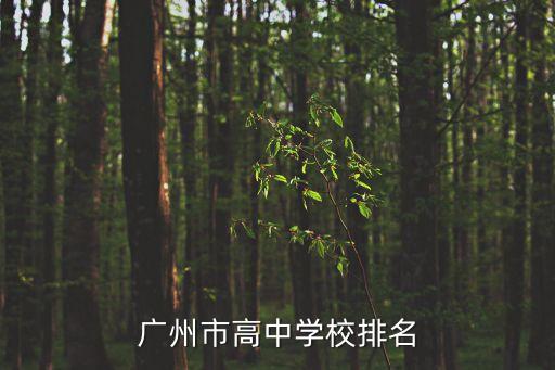 廣州市高中學(xué)校排名