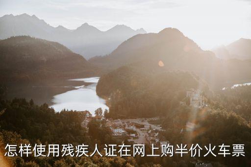 怎樣使用殘疾人證在網上購半價火車票