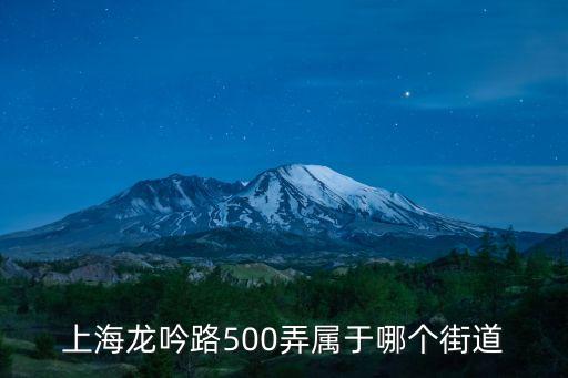 上海龍吟路500弄屬于哪個街道