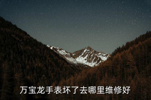 萬寶龍手表壞了去哪里維修好
