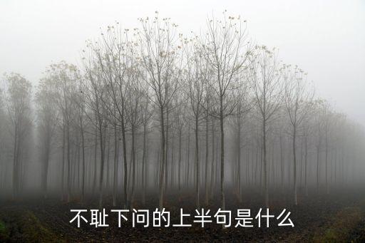 不恥下問的上一句，不恥下問的上半句是什么