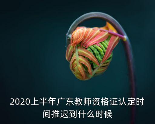 2020廣州市教師資格認定，2020上半年廣東教師資格證認定時間推遲到什么時候