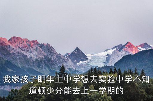 我家孩子眀年上中學(xué)想去實(shí)驗(yàn)中學(xué)不知道頓少分能去上一學(xué)期的