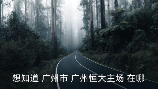 想知道 廣州市 廣州恒大主場 在哪