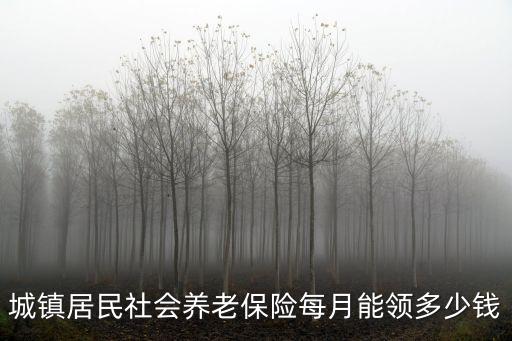 城鎮居民社會養老保險每月能領多少錢