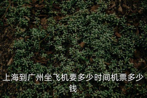 上海到廣州坐飛機要多少時間機票多少錢