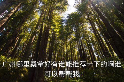 最新廣州沐足桑拿，全廣州最好的桑拿