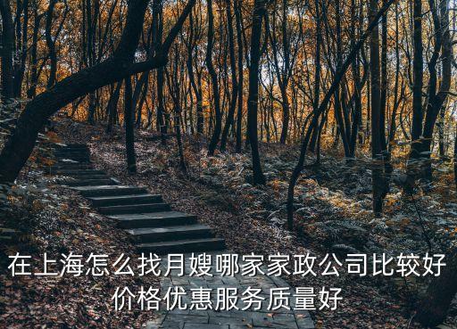 在上海怎么找月嫂哪家家政公司比較好價格優惠服務質量好